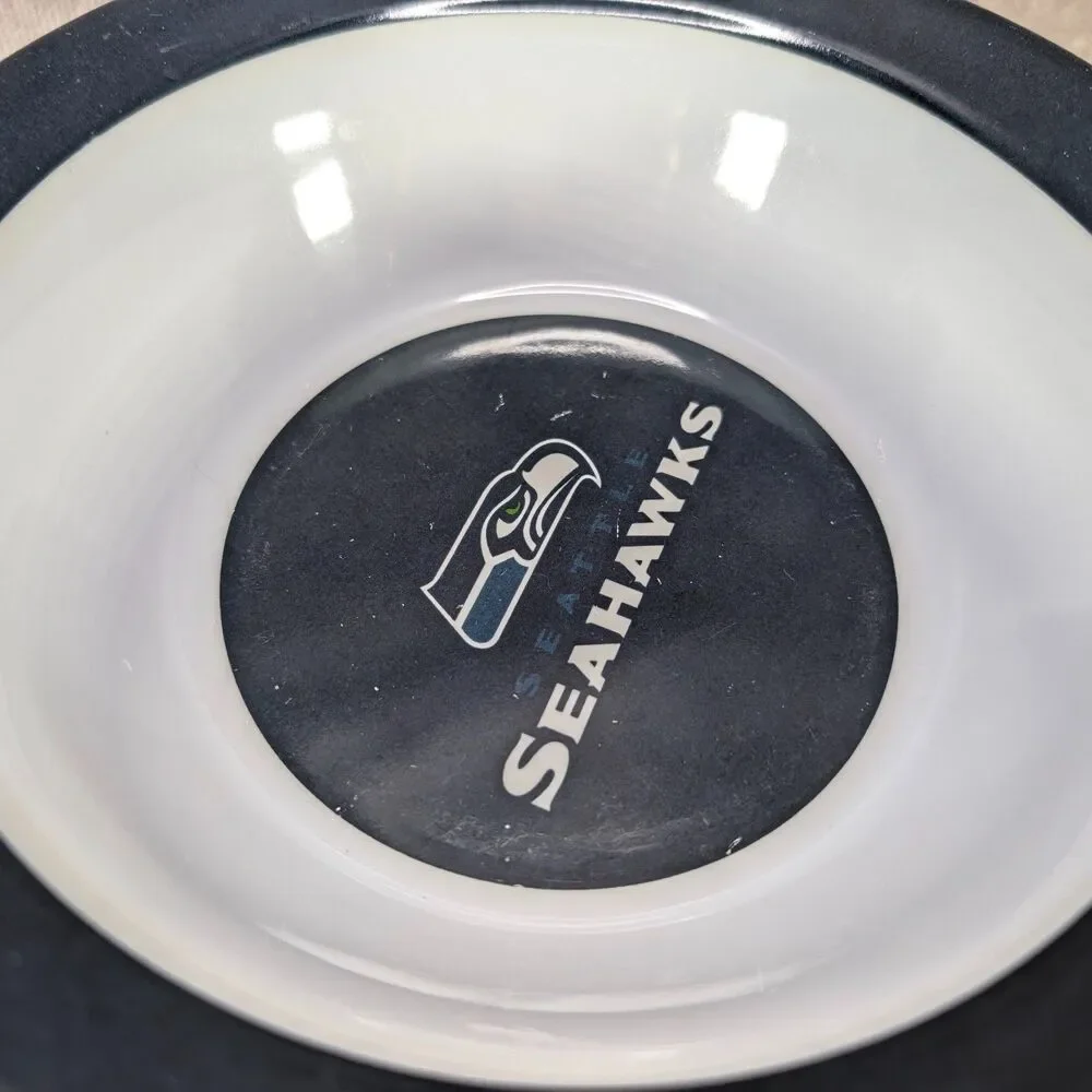 NFL Seattle Seahawks Plastic Melamine Soup Cereal Bowls Set Of 16 Licensed